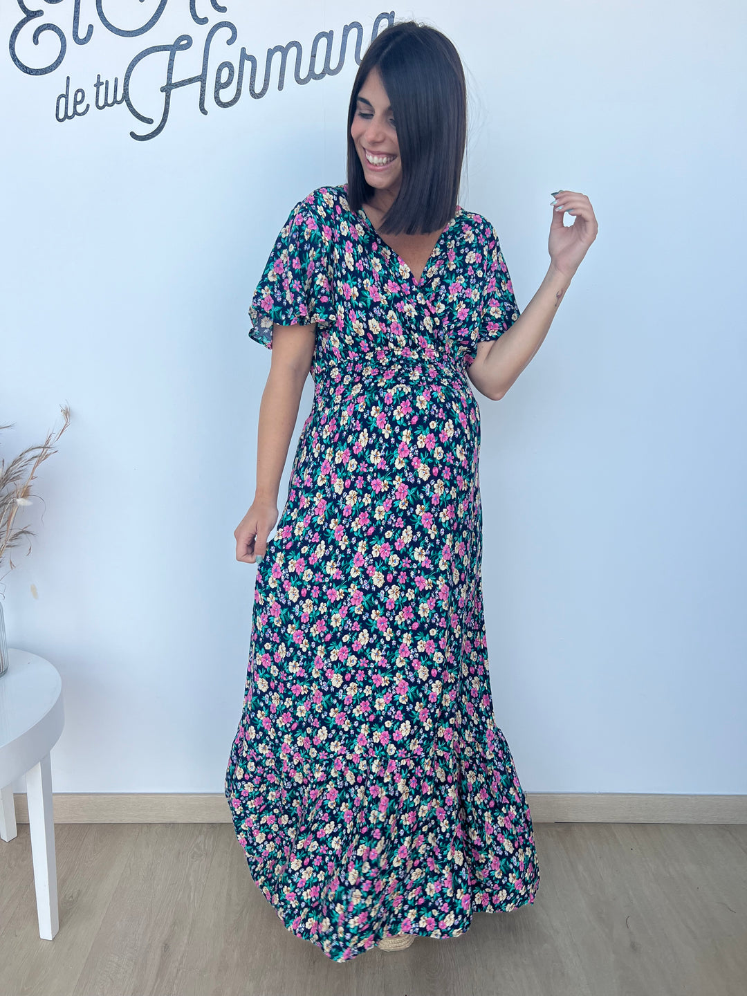 Vestido Florinda azul marino