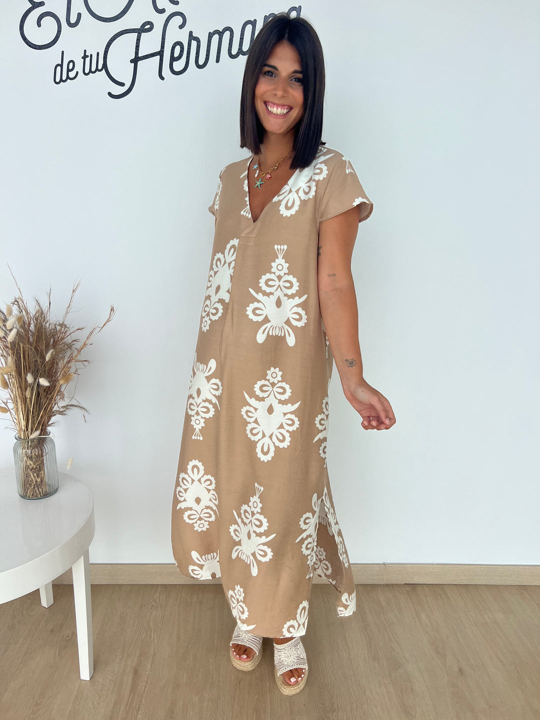 Vestido Bertín camel