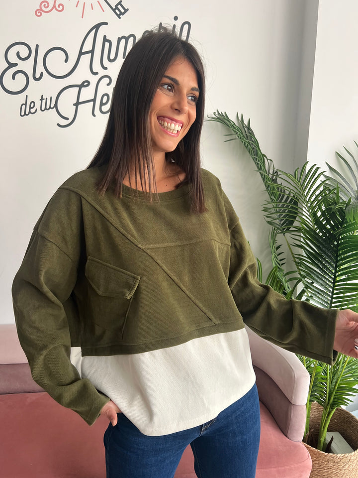 Sudadera Alejandra verde oscuro