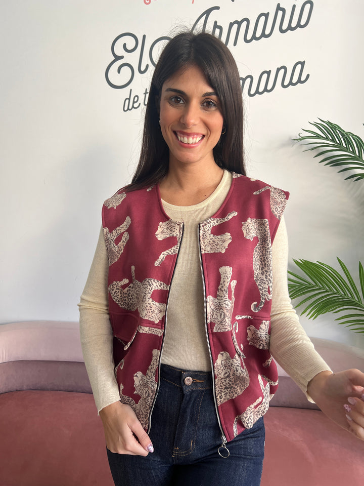 Chaleco Lety burdeos