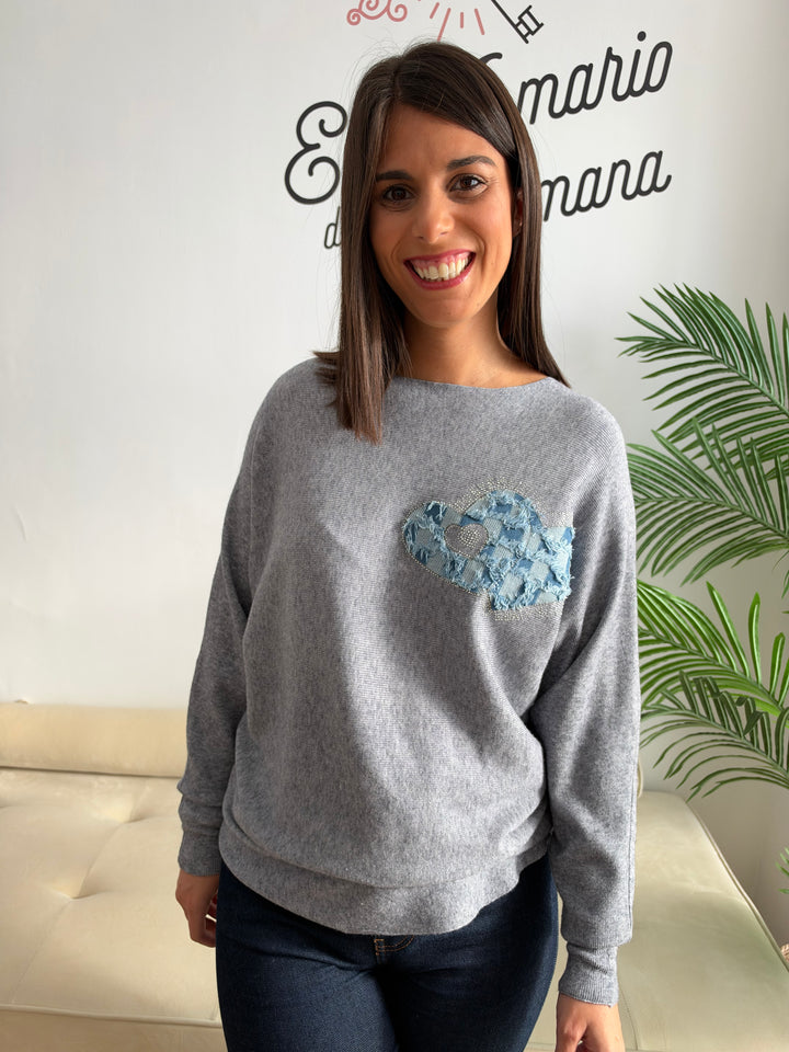 Jersey Chloe gris