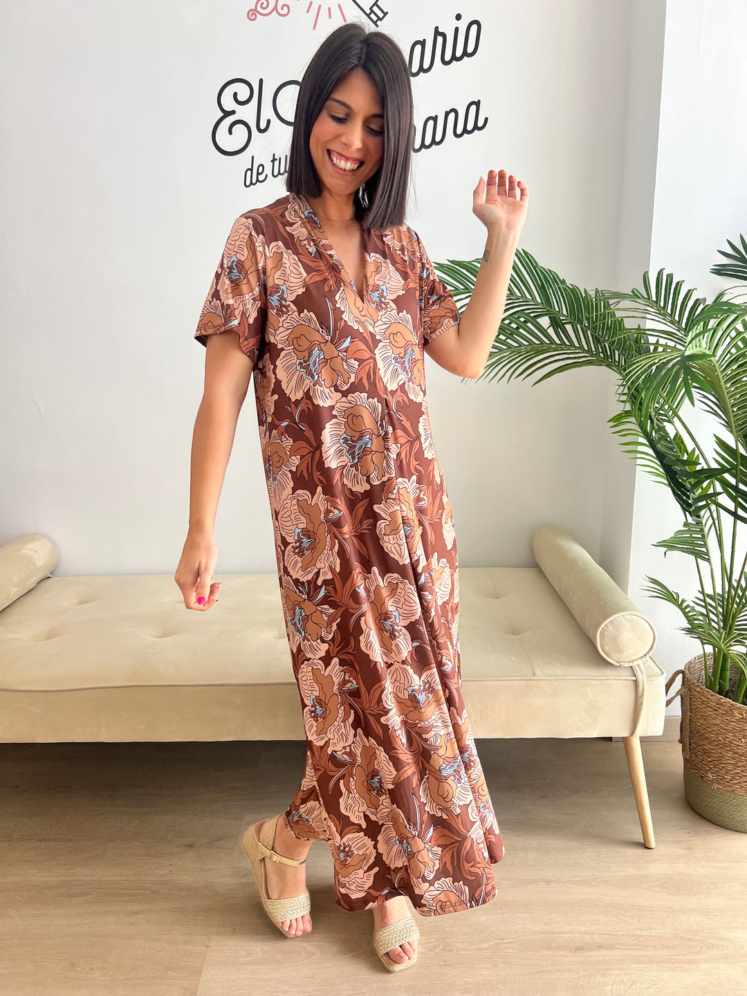 Vestido Corina marrón