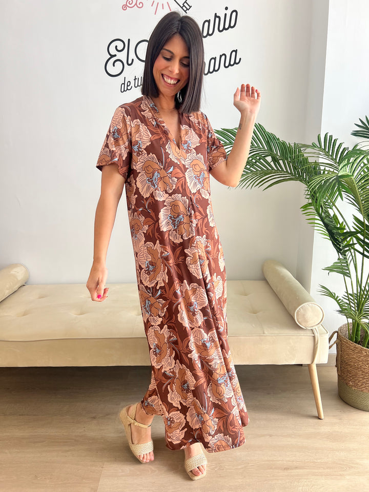 Vestido Corina marrón