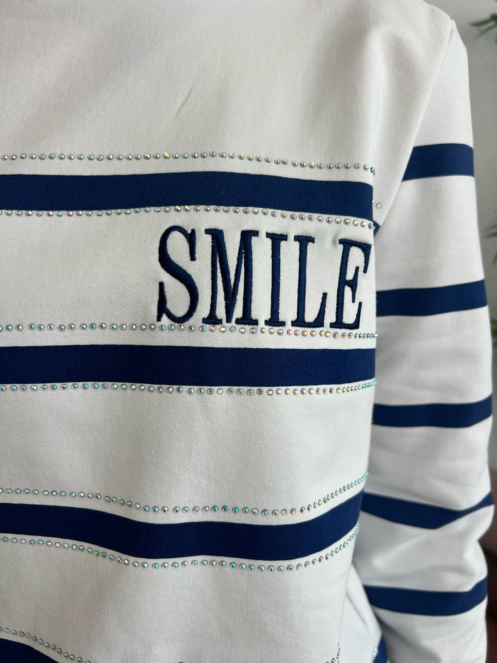 Sudadera Smile azul marino