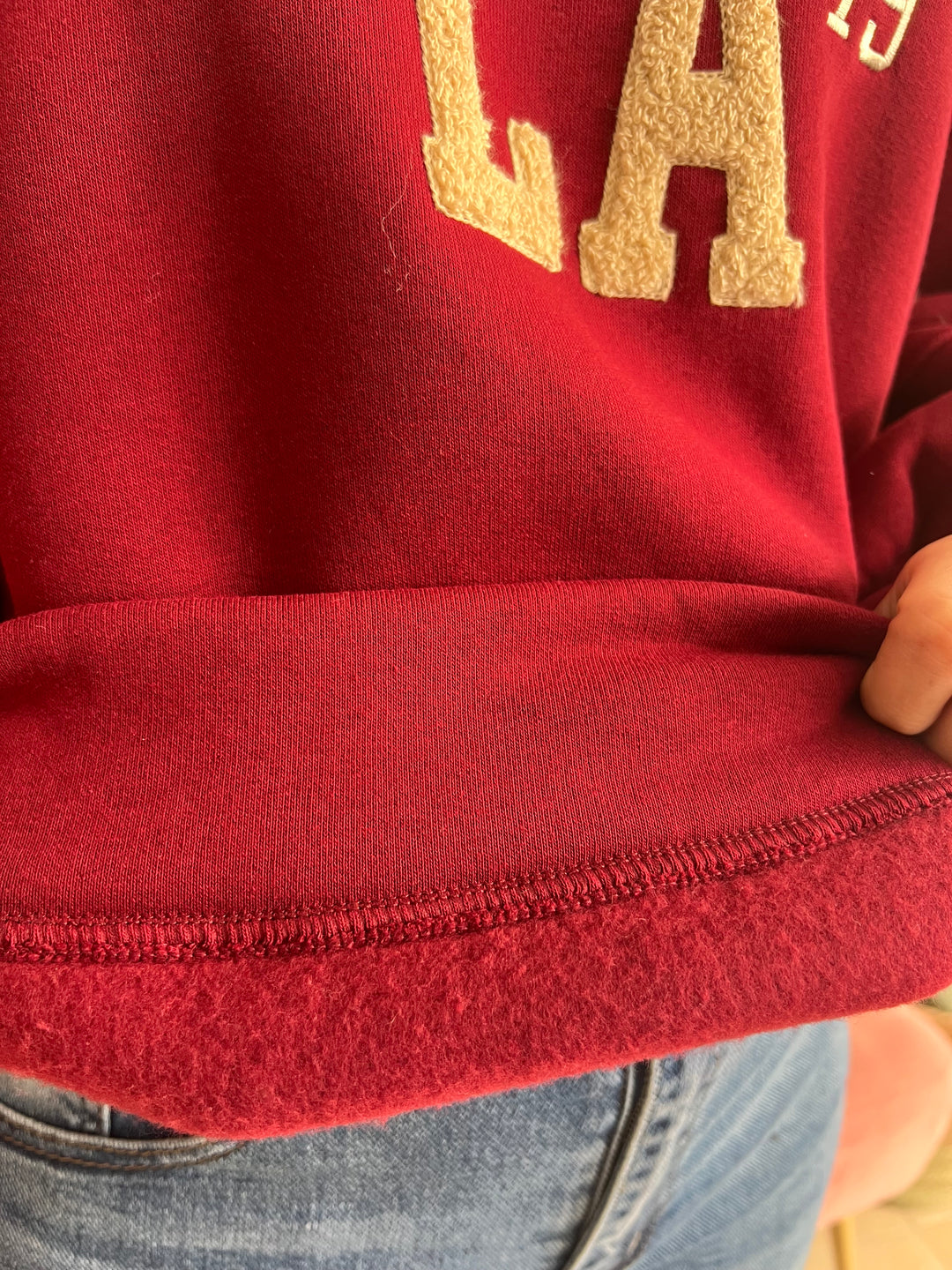 Sudadera Los Ángeles burdeos