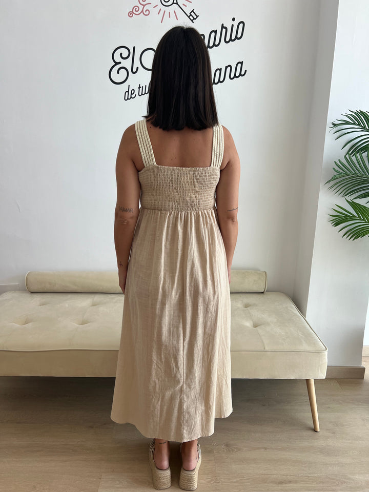 Vestido Tina beige