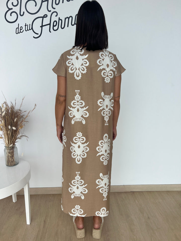 Vestido Bertín camel