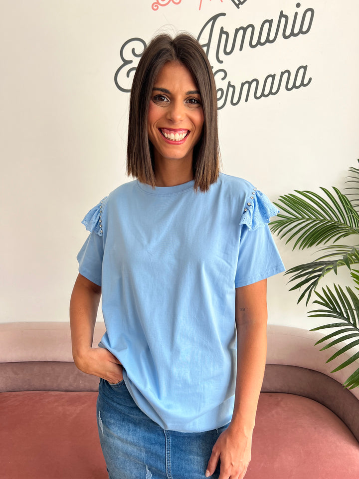 Camiseta Silvia celeste