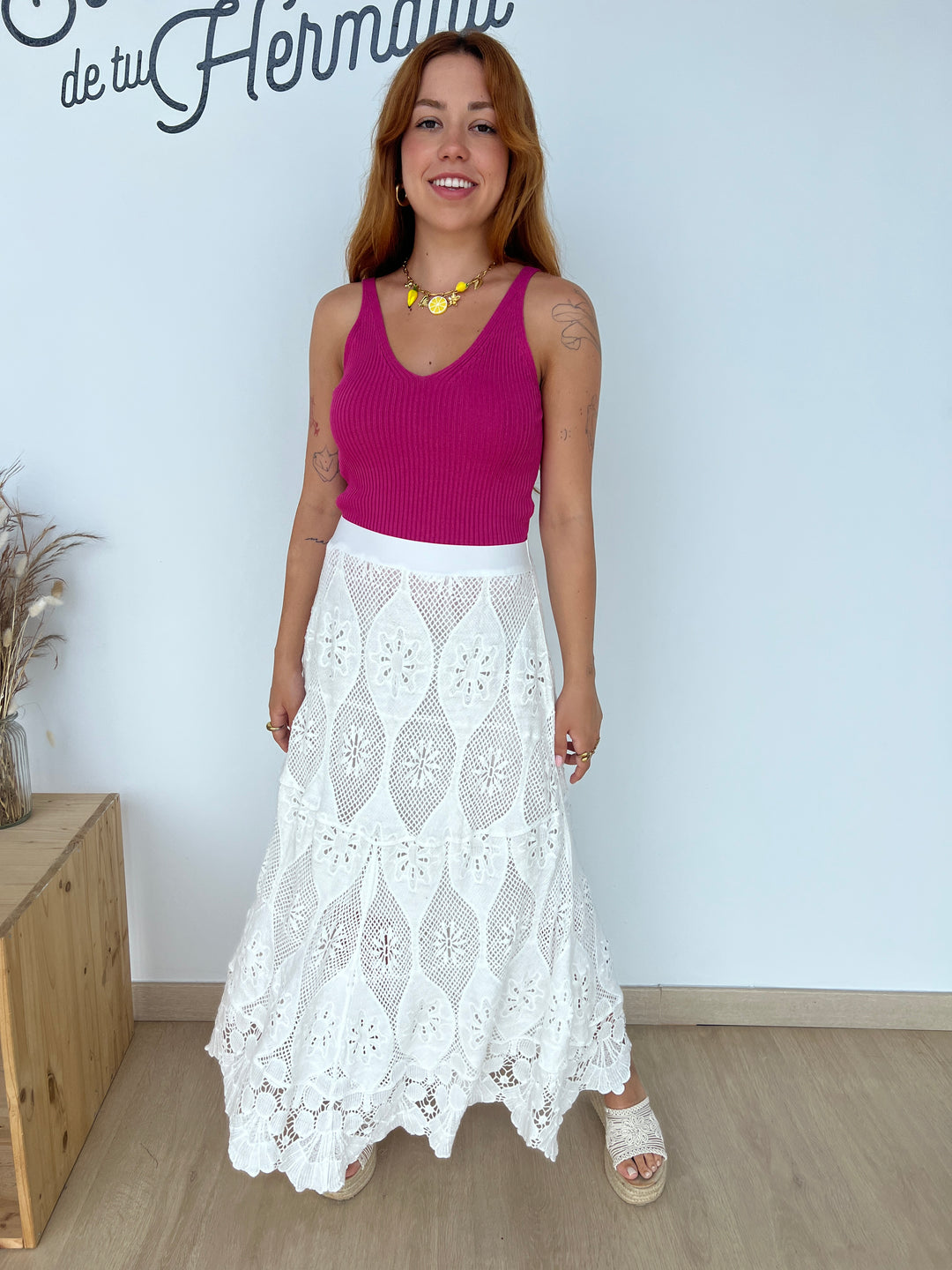 Falda Nuria blanco