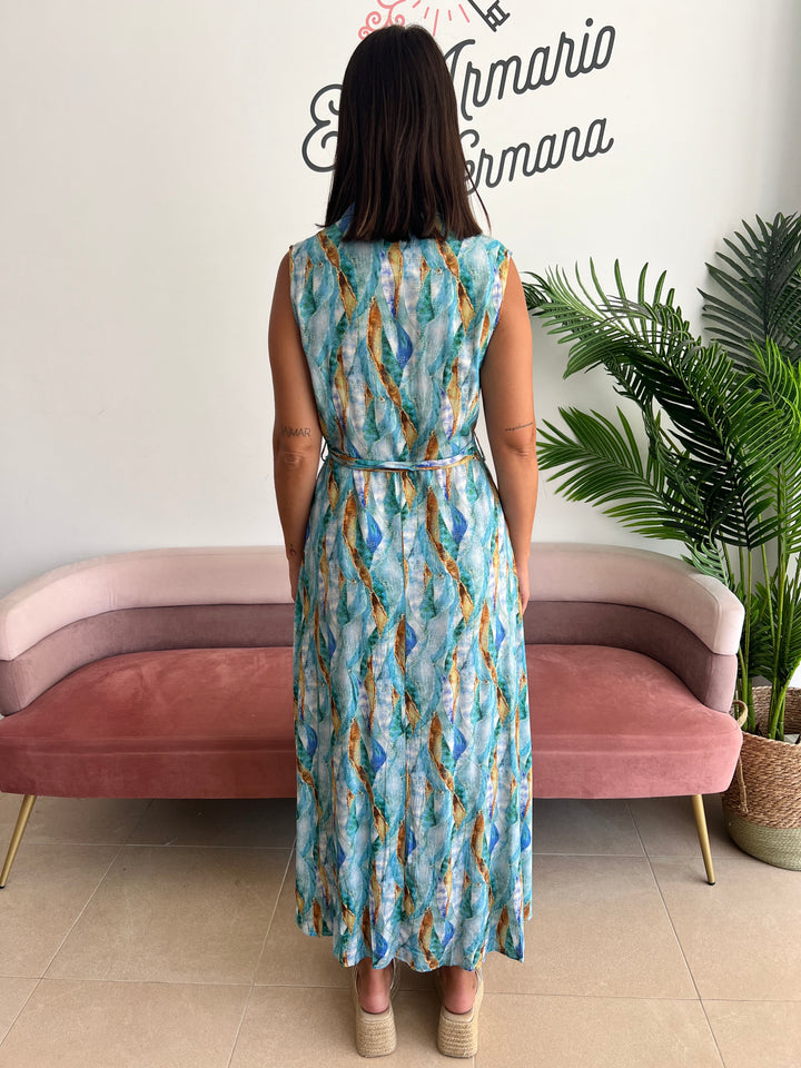 Vestido Cristina turquesa