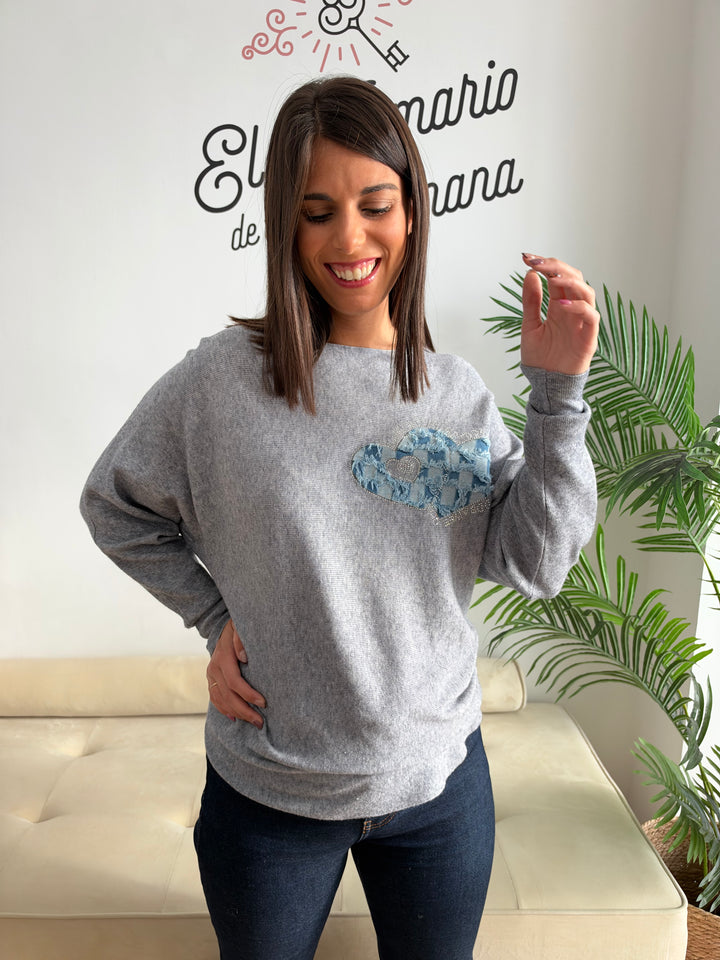 Jersey Chloe gris