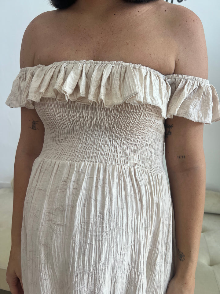Vestido Leila beige