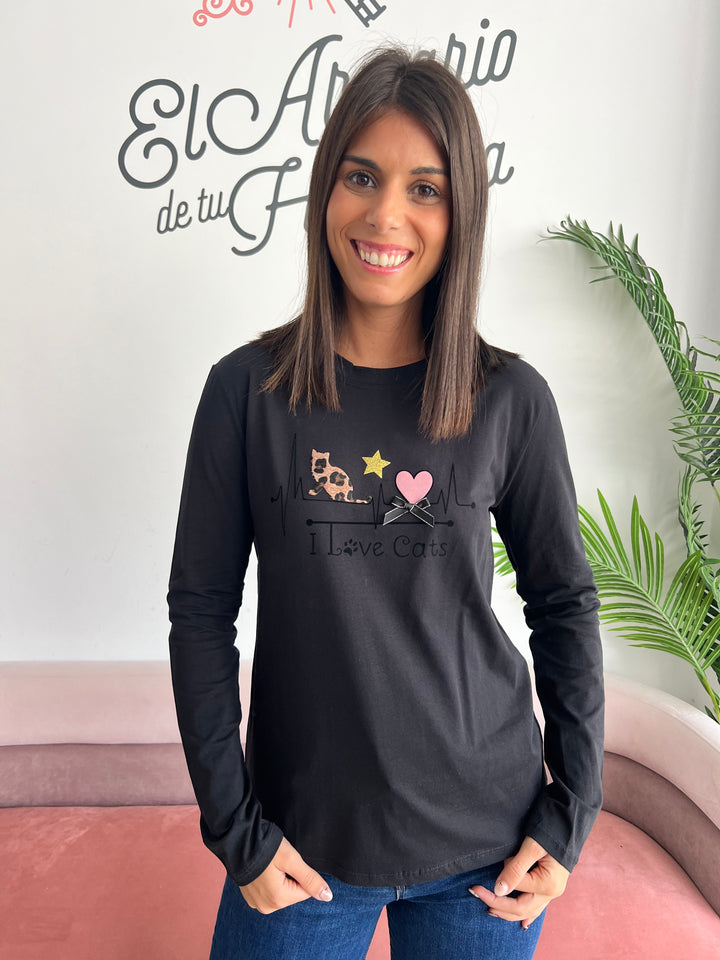 Camiseta Love negro