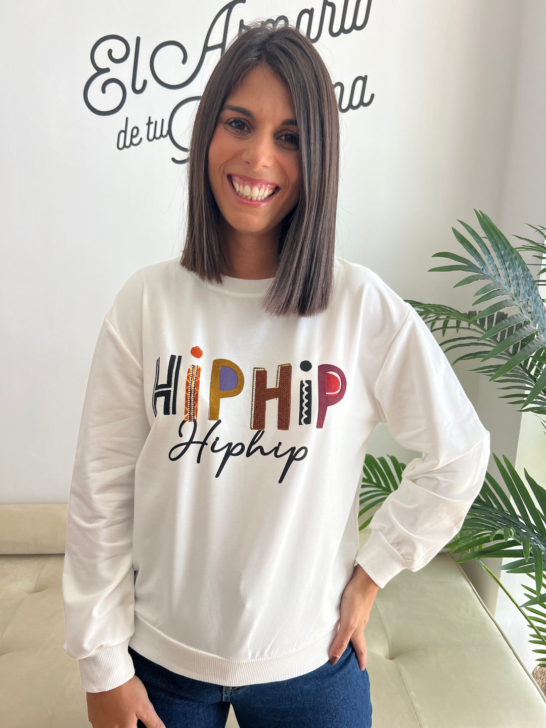 Sudadera Hip Hip blanco