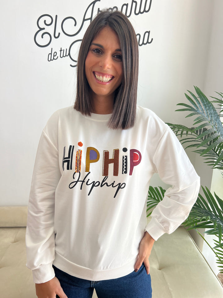 Sudadera Hip Hip blanco
