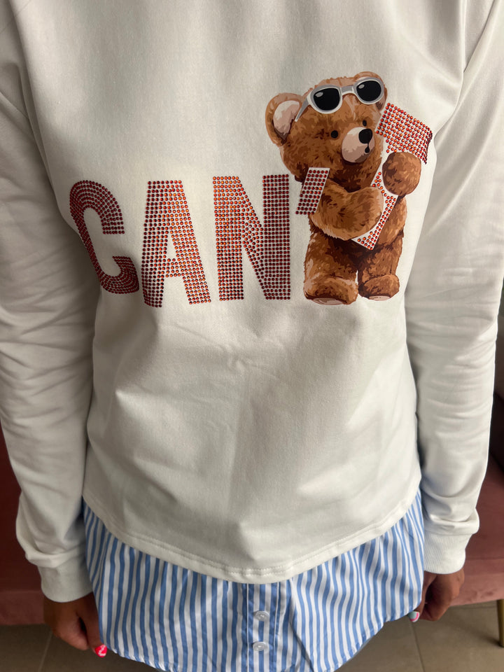 Sudadera Can’t blanco
