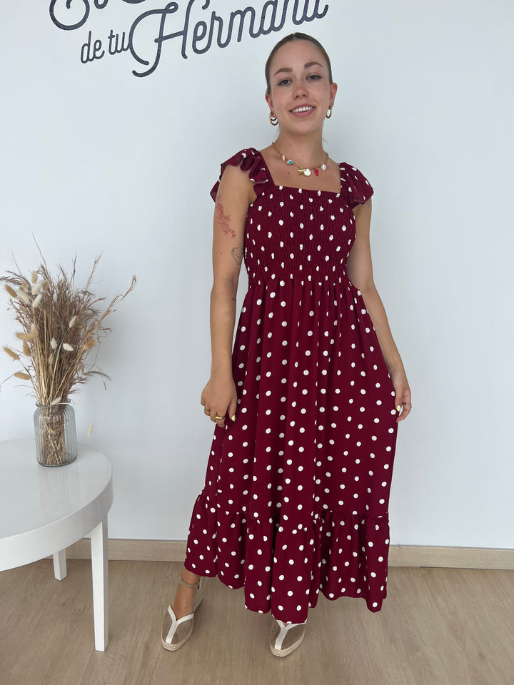 Vestido Violeta burdeos