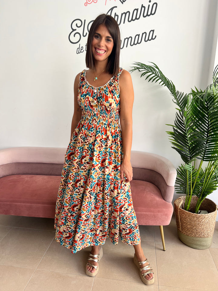 Vestido Silvia teja