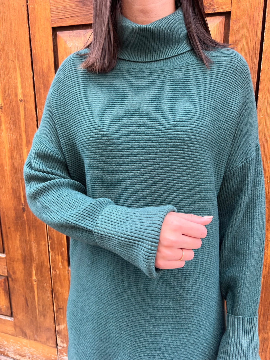 Vestido Matilda verde oscuro