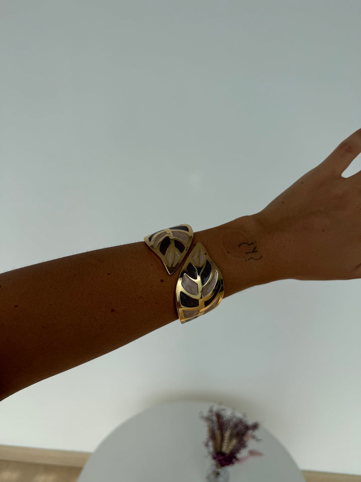 Pulsera Hoja marrón (no acero)