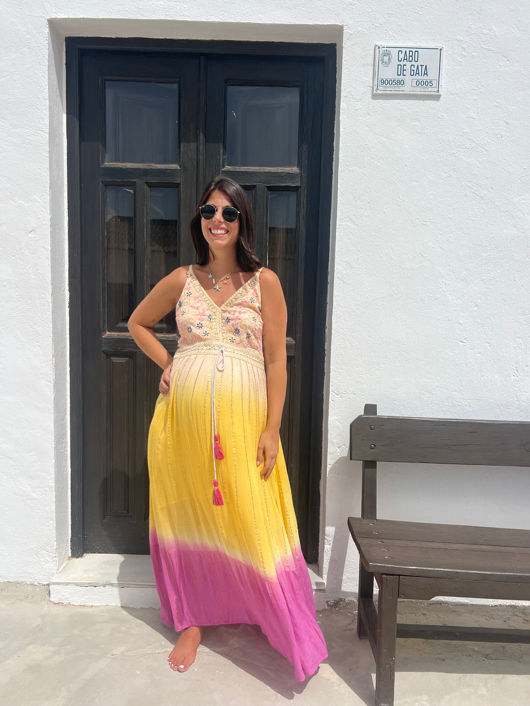 Vestido Tropea buganvilla