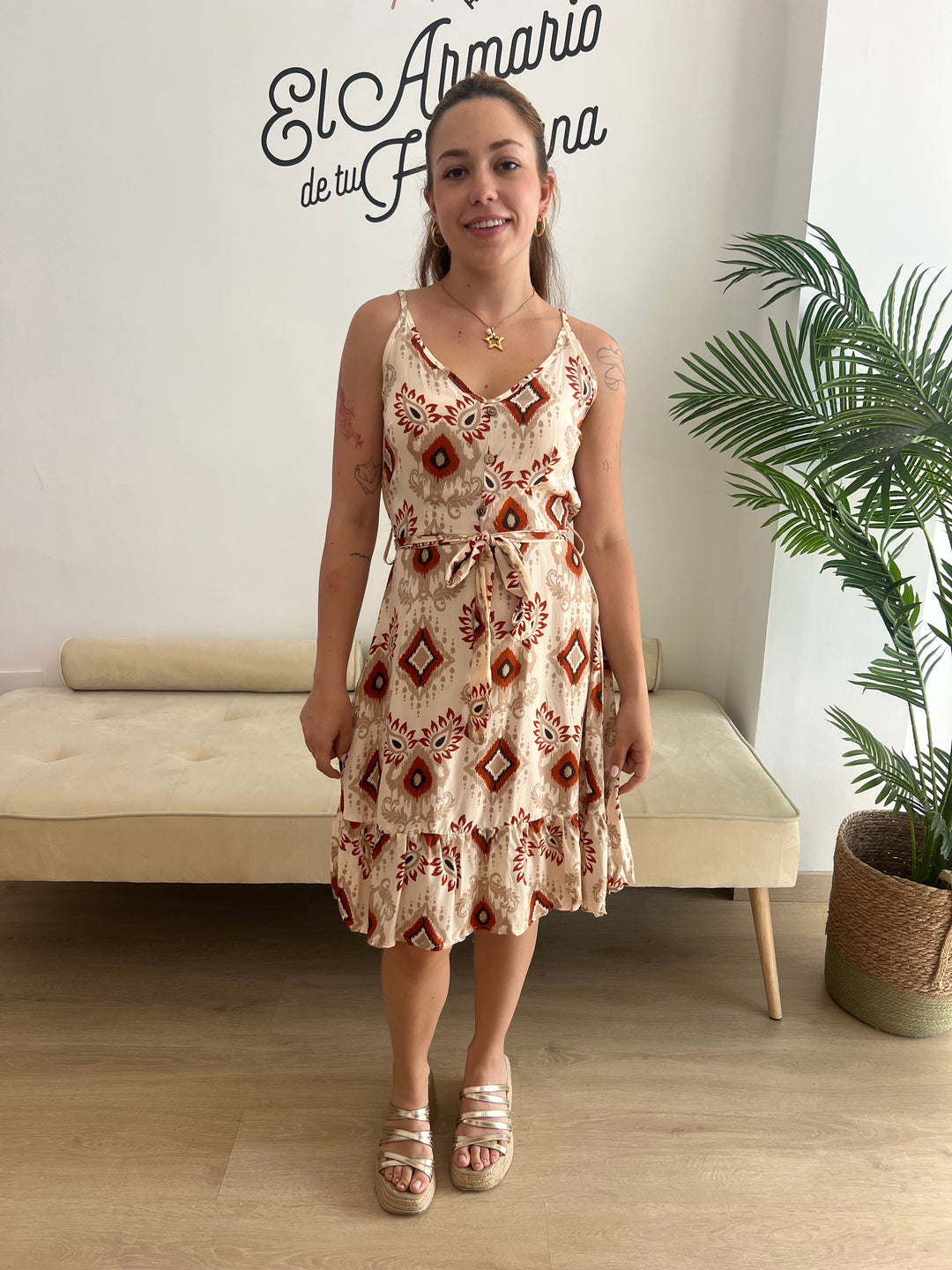 Vestido Victoria beige