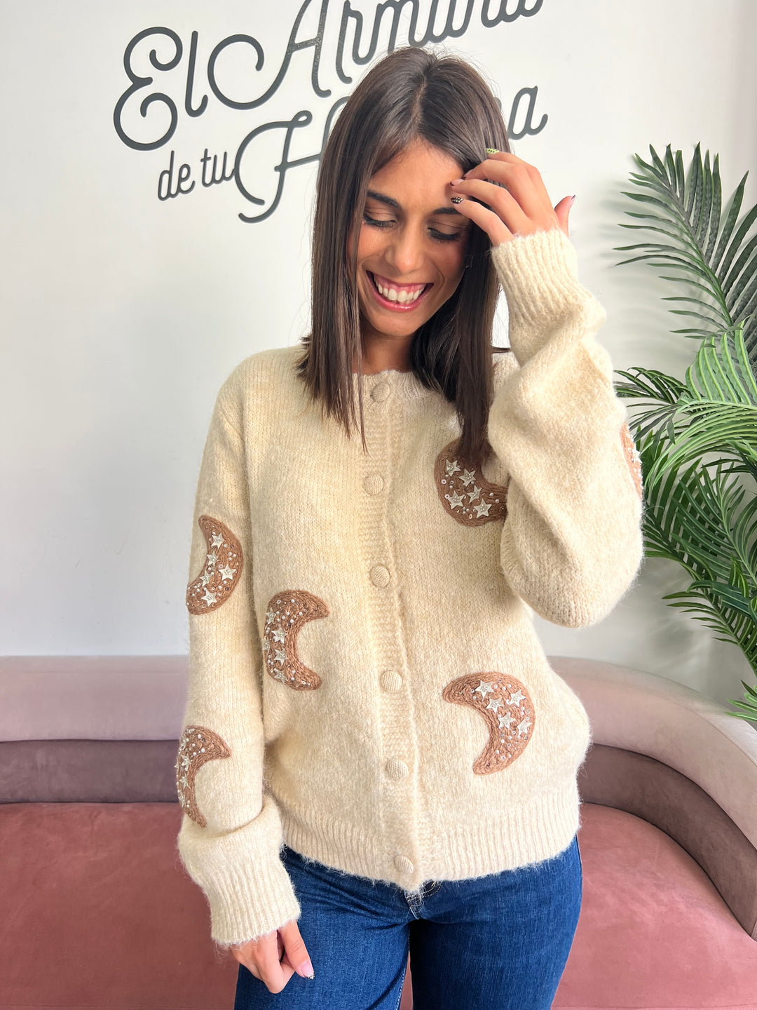 Chaqueta Lunas beige