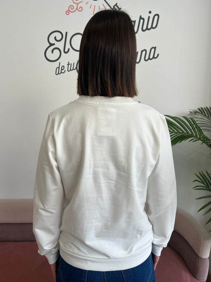 Sudadera Cherie blanco