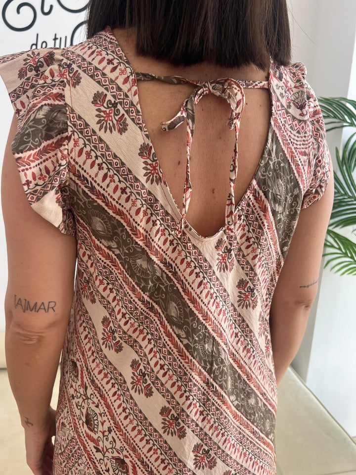 Vestido Kira teja