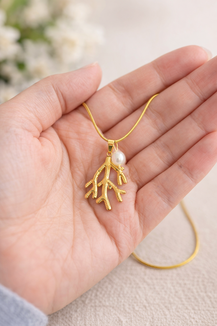 Collar Coral perla (acero)