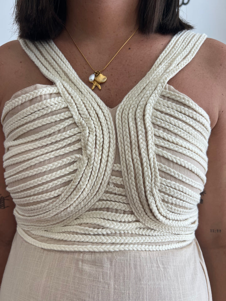 Vestido Tina beige