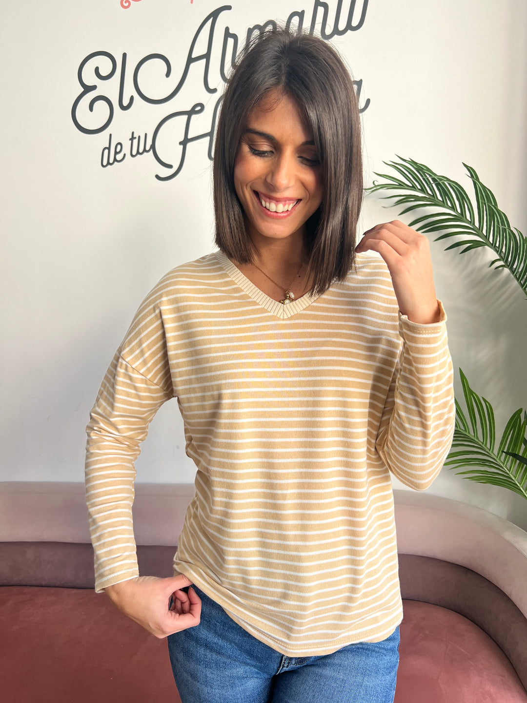 Camiseta Sofía camel