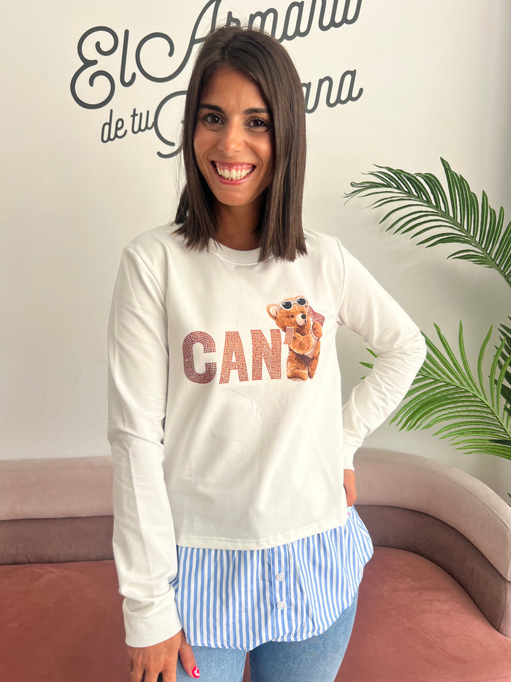 Sudadera Can’t blanco