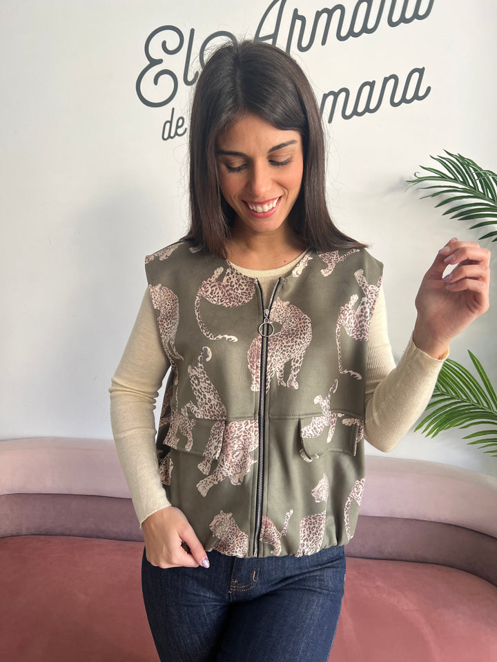 Chaleco Lety verde militar