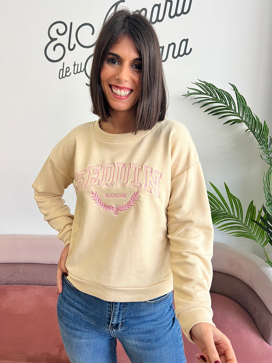 Sudadera Polonia beige