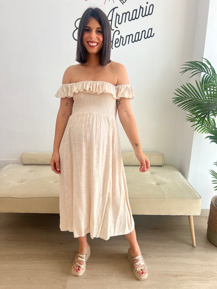 Vestido Leila beige