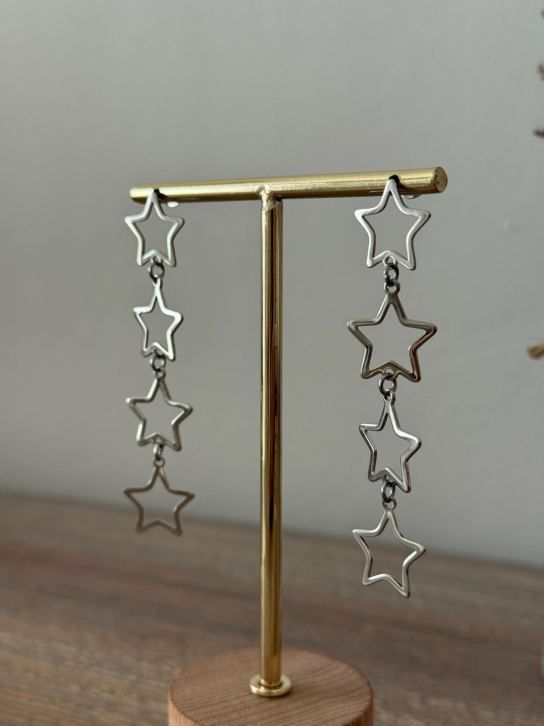 Pendientes Cosmos plata (acero)
