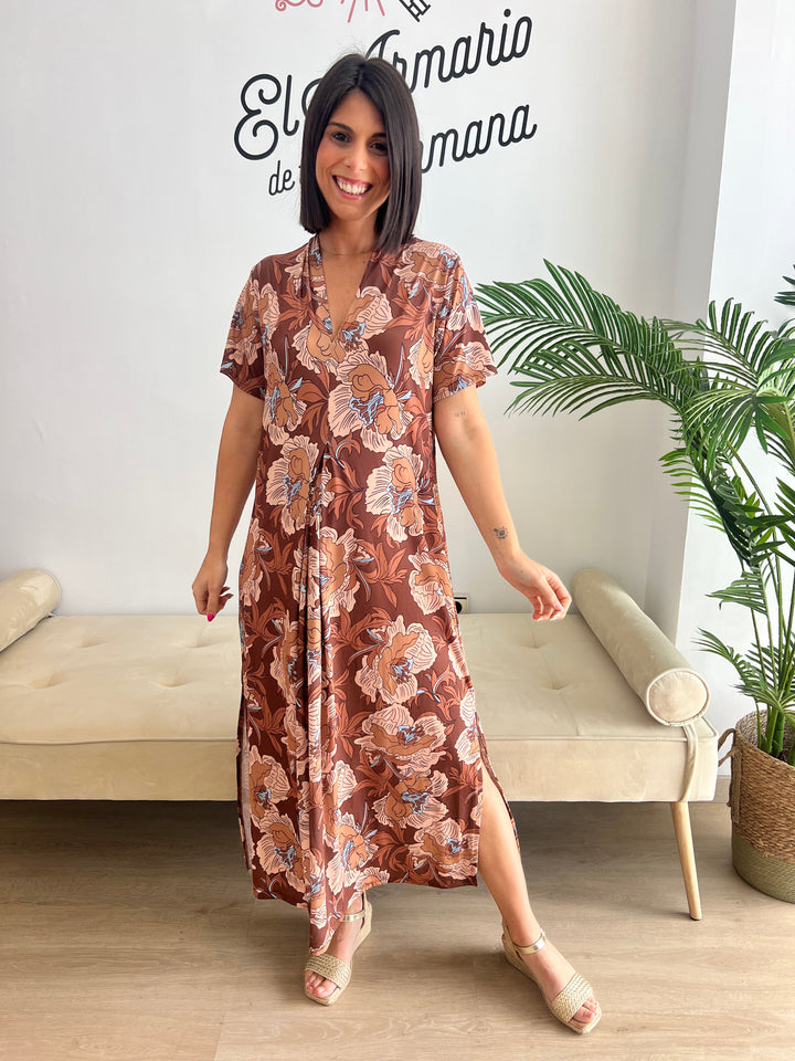 Vestido Corina marrón