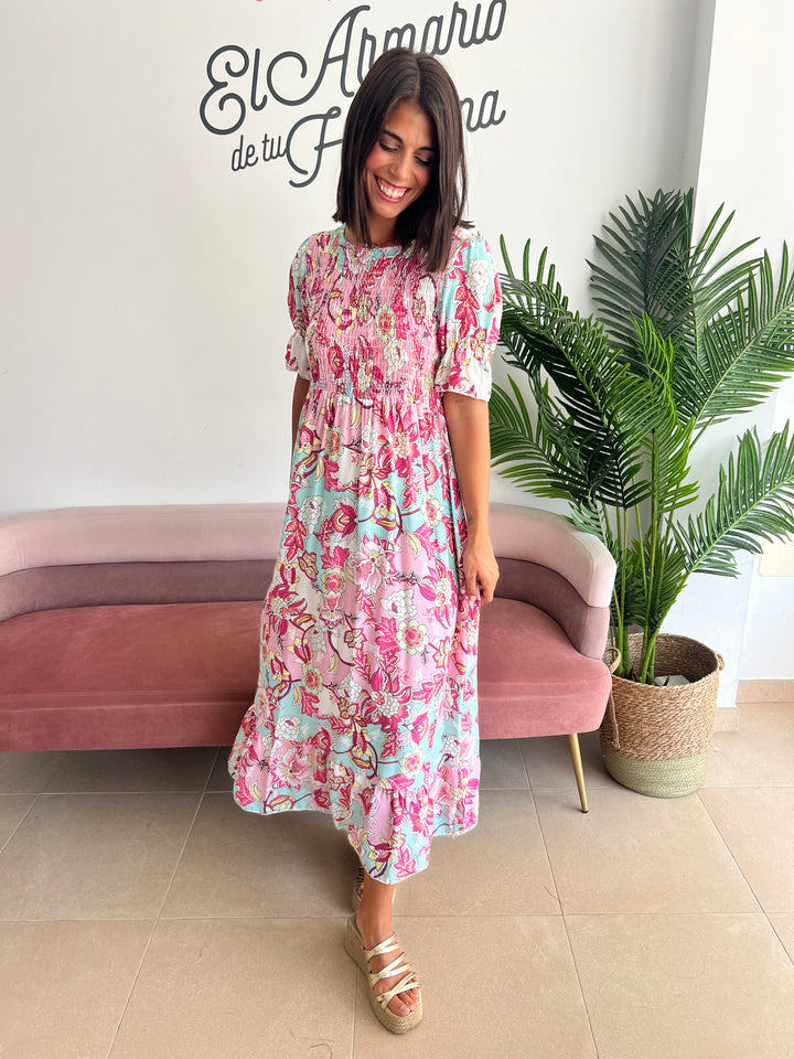 Vestido Esmeralda rosa