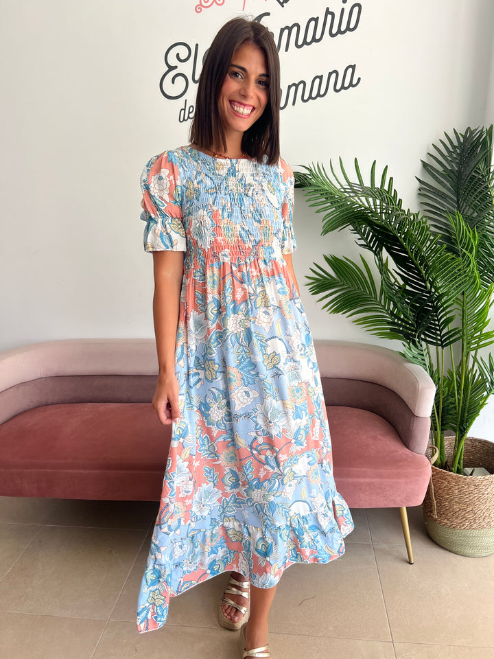 Vestido Esmeralda celeste