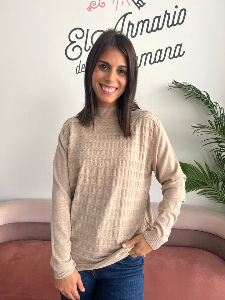 Jersey Angélica beige oscuro