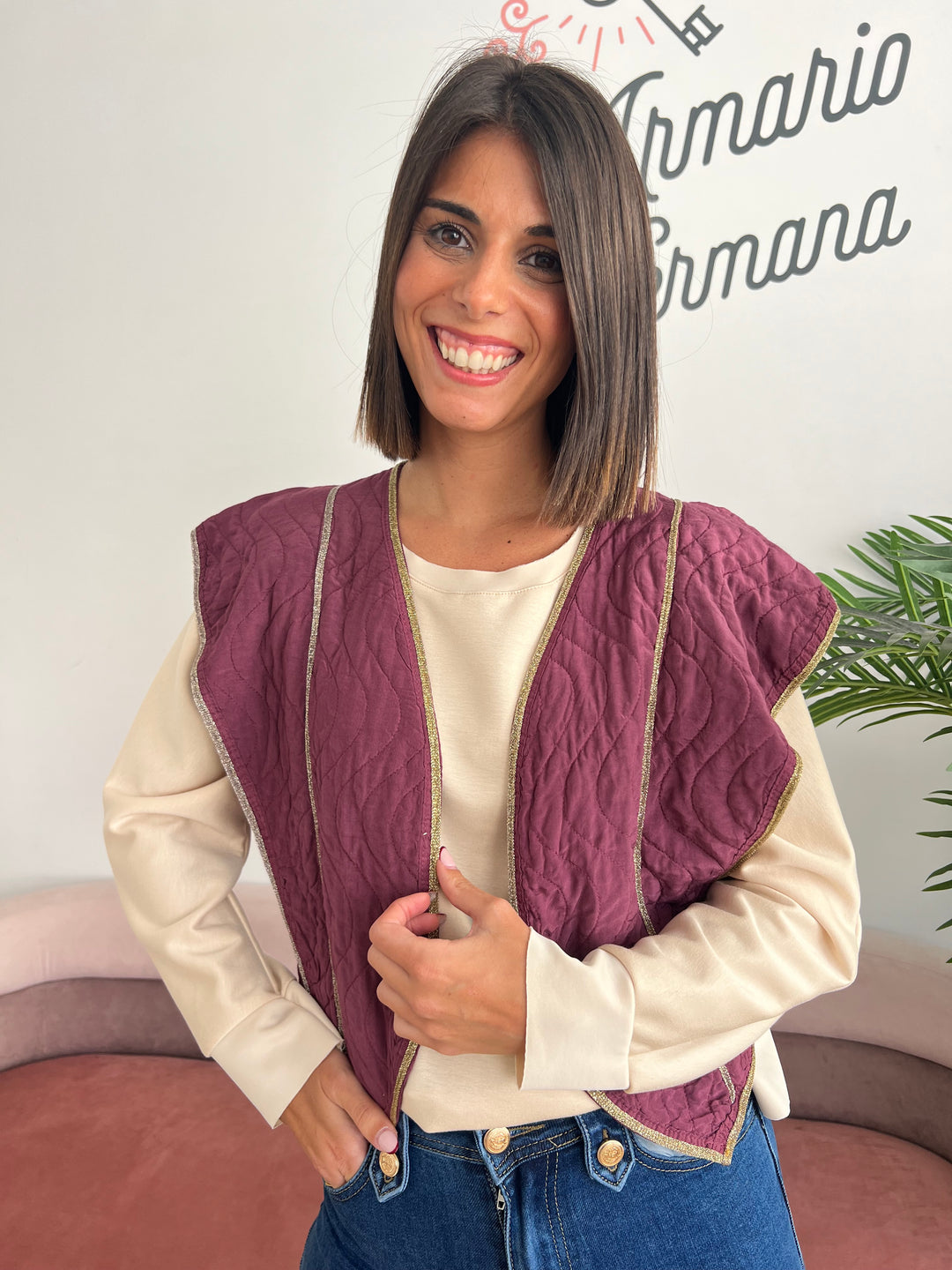 Chaleco Bimba berenjena