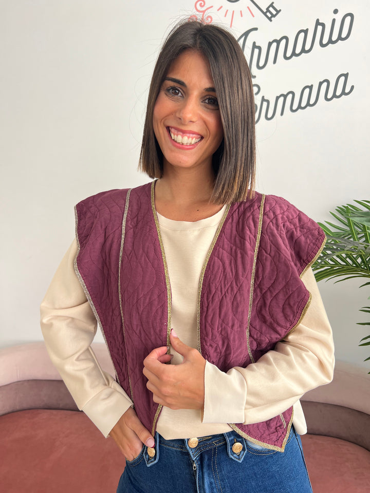 Chaleco Bimba berenjena