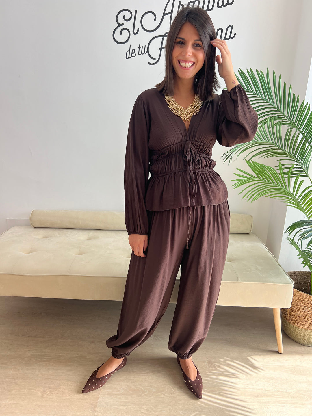 Pantalón Malú marrón