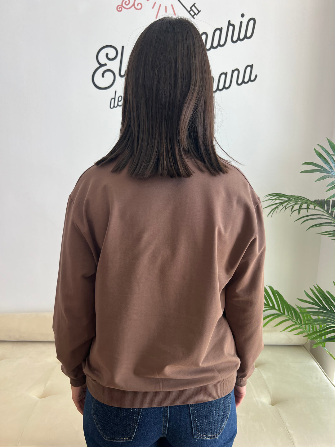 Sudadera Planeta marrón