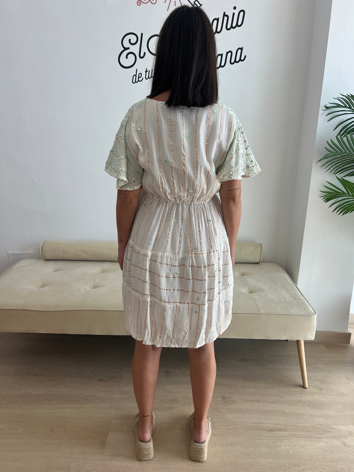Vestido Cabo aguamarina