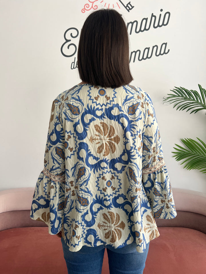 Blusa Leonor azul
