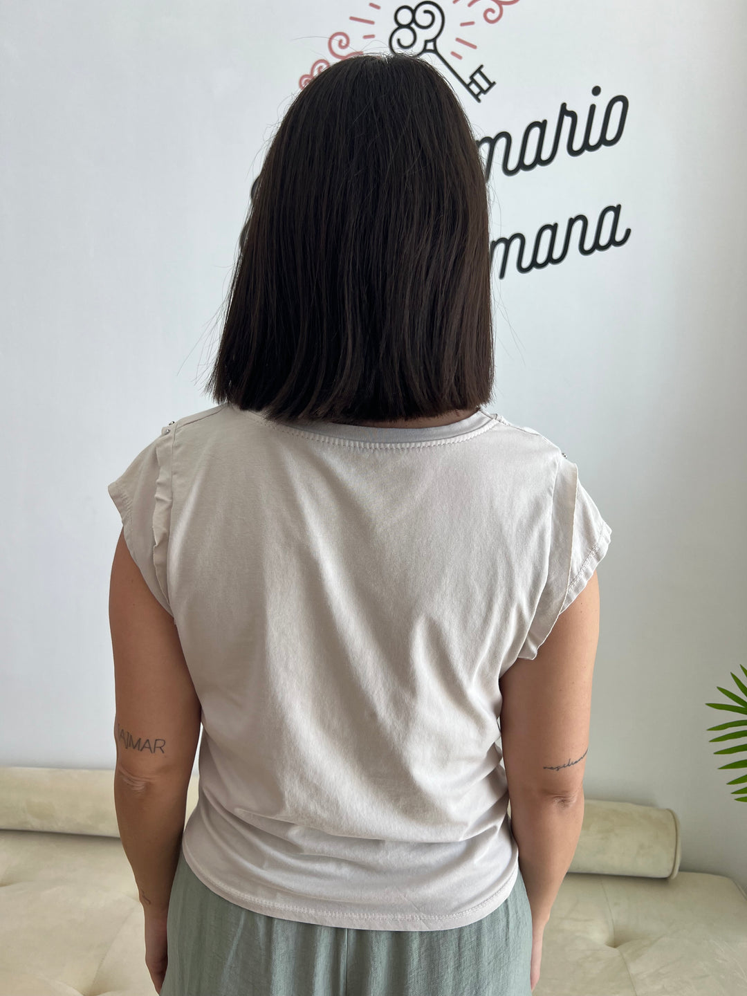 Camiseta Berta beige
