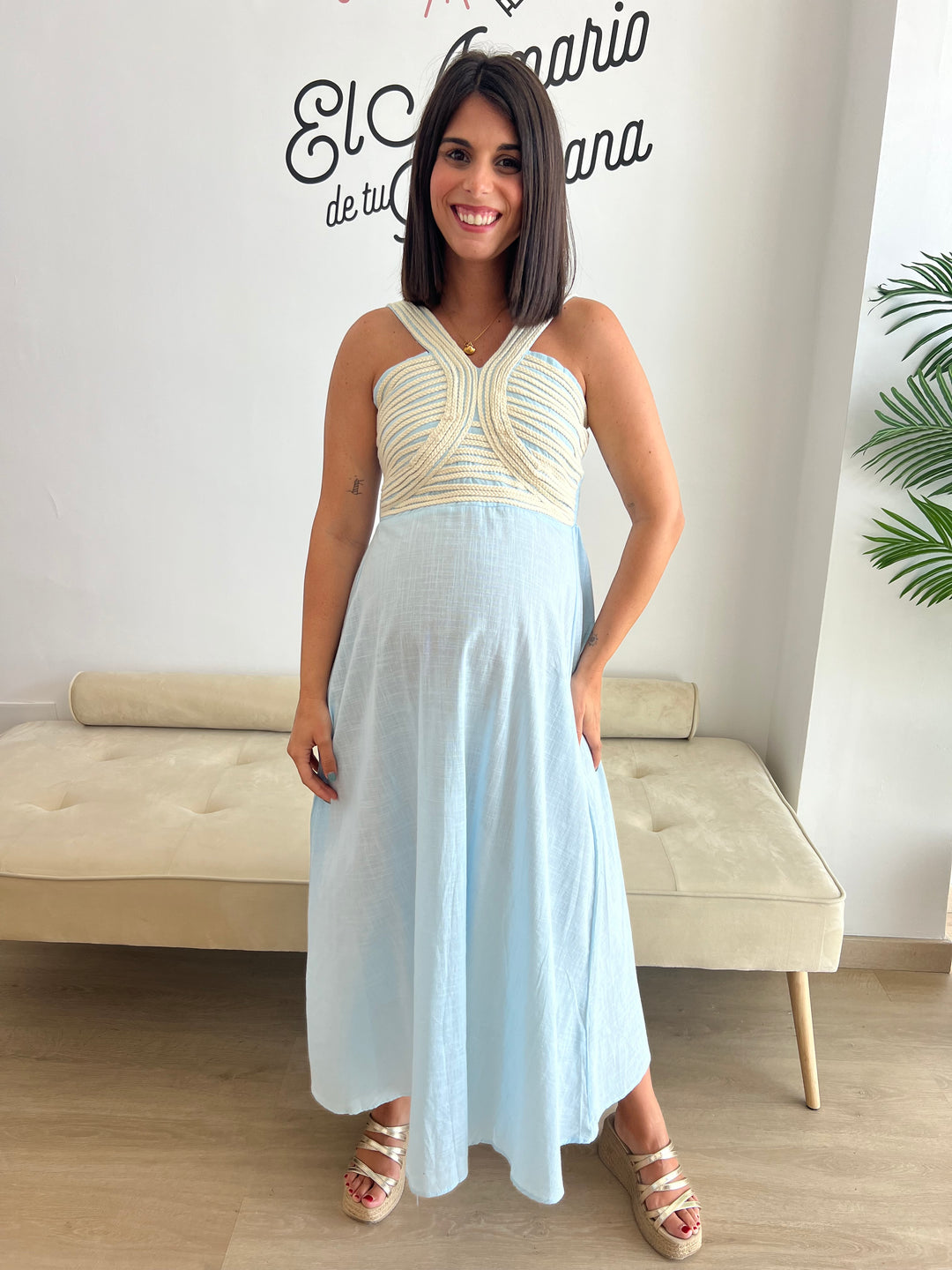 Vestido Tina celeste