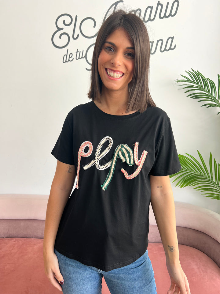 Camiseta Play negro